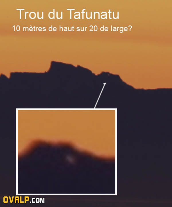 Trou du Tafunatu en Corse vue depuis le continent