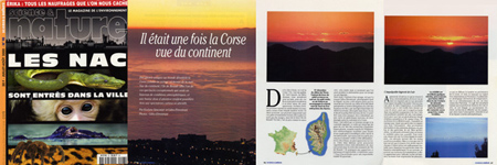 Science nature Ehrentrant Corse vue du continent