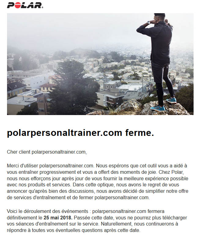 Mail fermeture polarpersonnaltrainer