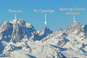 Photo panoramique du massif des Écrins