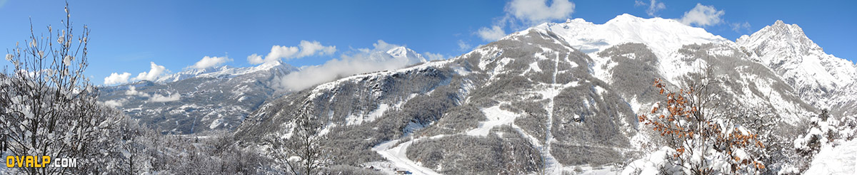 Panorama neige en Vallouise 
