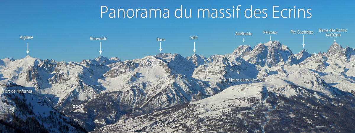 Panoramique massif des Ecrins
