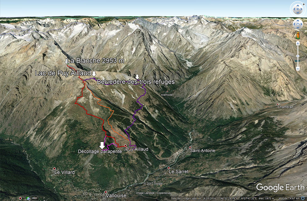 Itineraire rando la blanche