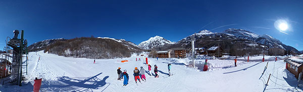 Station Ski Pelvoux Vallouise bas piste Chateau Eau