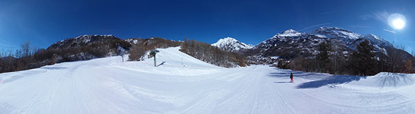 Station Ski Pelvoux Vallouise milieu piste Chateau Eau