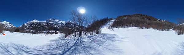 Station Ski Pelvoux Vallouise milieu piste verte Bouisset