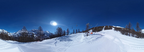 Station Ski Pelvoux Vallouise piste "Les Essards" alt 1620