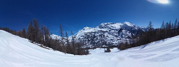 Station Ski Pelvoux Vallouise piste "Champira" alt 1680